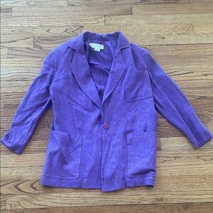 Vintage and Authentic Christian Dior Separates Purple Blazer